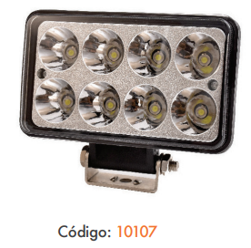 FAROL DE MILHA RETANGULAR 8 LEDS