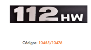 LETREIRO LATERAL 112HW / 112WH CROMADO