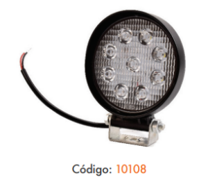 FAROL DE MILHA REDONDO 9 LEDS